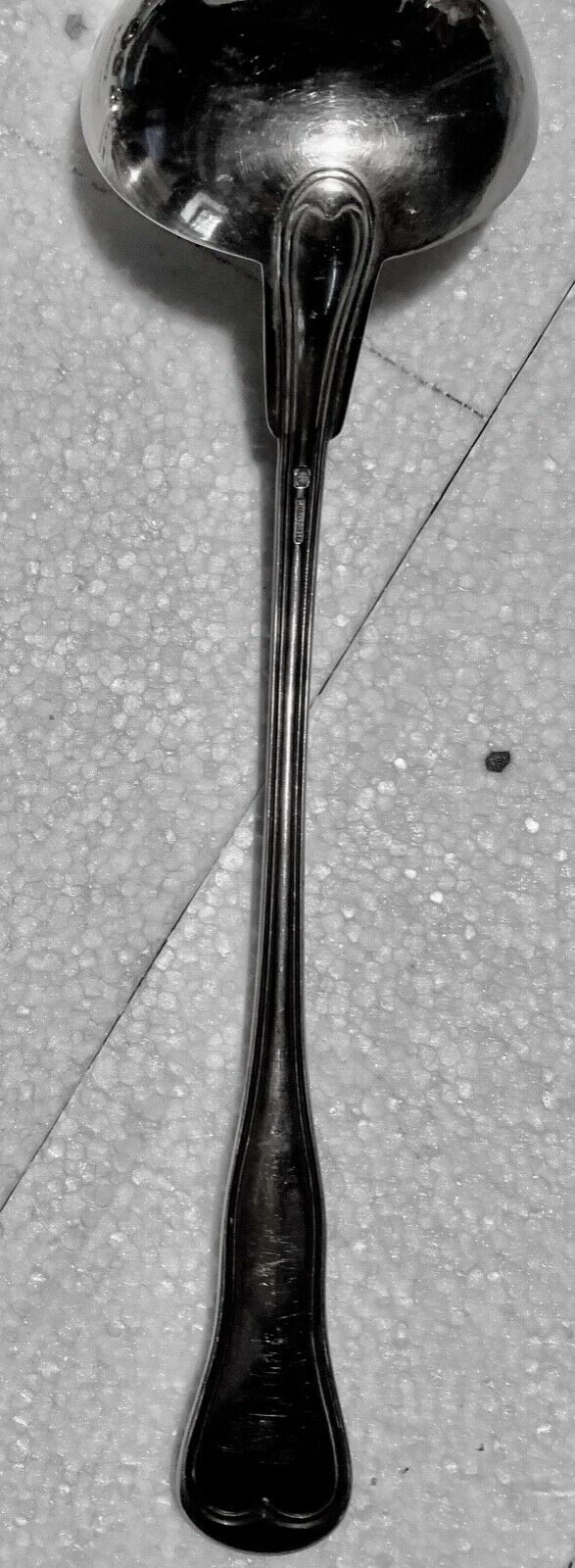 Louche à Soupe Ancienne En Plaqué Argent - Motif Kings - 20 Cm - J.Round Sheffield