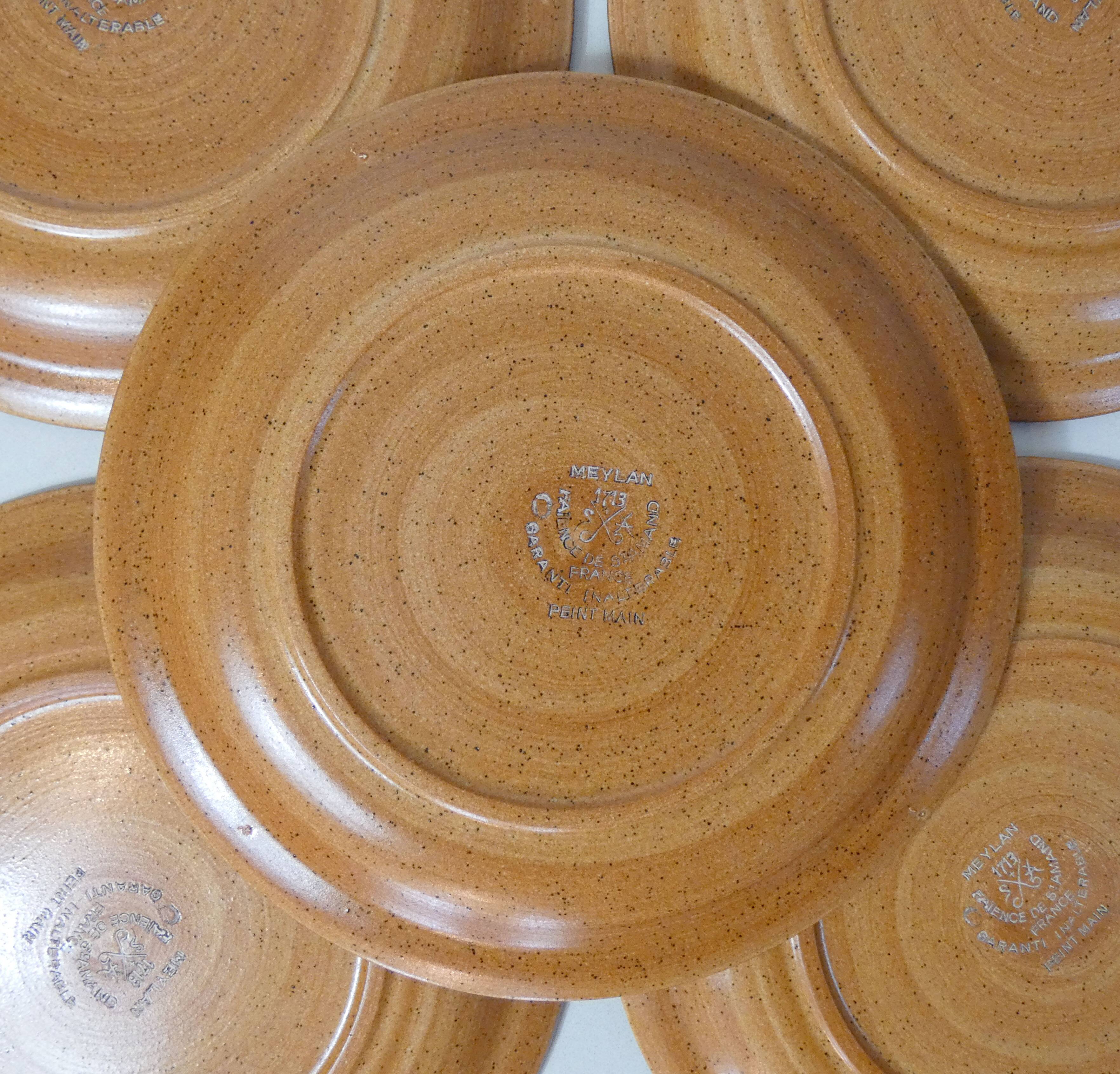 6 stoneware dinner plates
