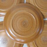 6 assiettes plates en grès