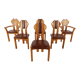 Vintage pine wood dining chairs - 1970s