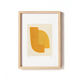 Series of 4 paintings on paper - yellow abstract compositions - signed Eawy