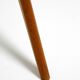 Mid Century Modern tripod walnut wood floor lamp with large fabric shade