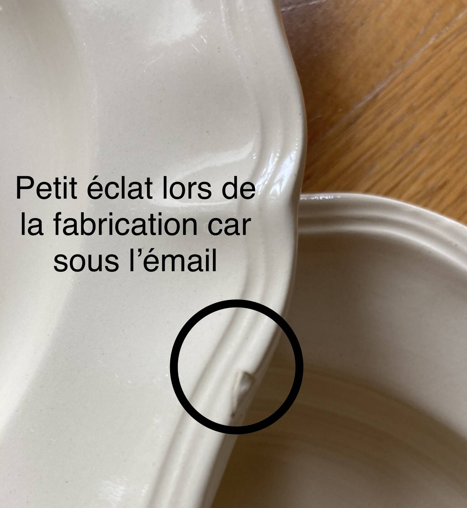 Set de 8 assiettes creuse "Ivoire à godrons" Digoin Sarreguemines