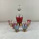 Vintage liqueur carafe and matching glasses Made in Italy