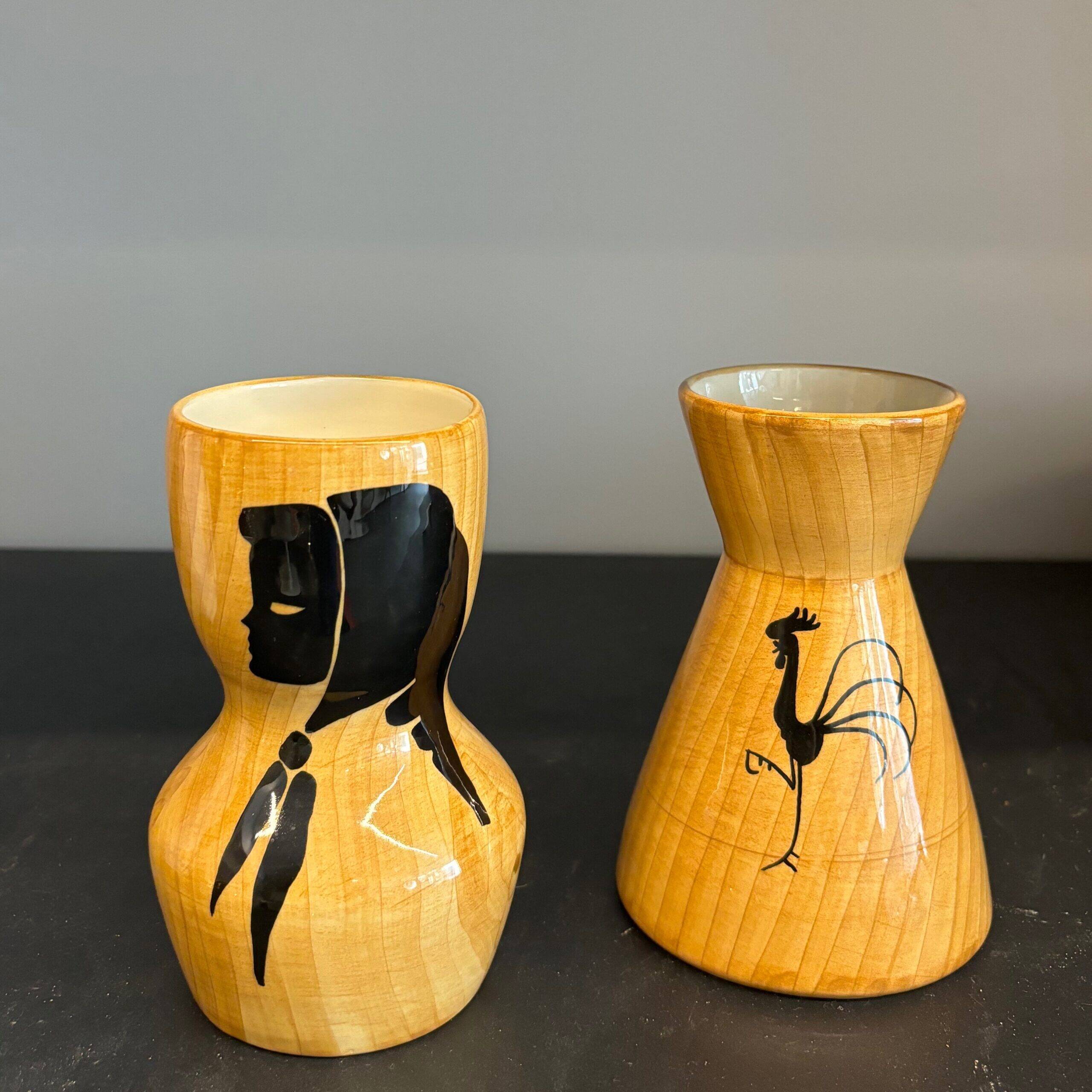 Duo of ceramics Grandjean Jourdan Vallauris