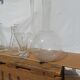 Lot of old soliflore vases chemistry laboratory equipment