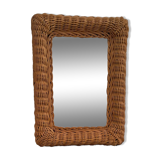 Miroir en rotin