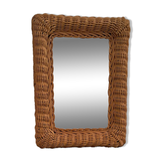 Miroir en rotin