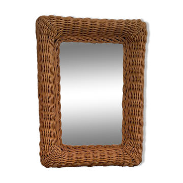 Rattan mirror