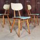 Série de 3 chaises TON 1960