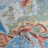 Vintage school map mdi: Africa-Europe physical.