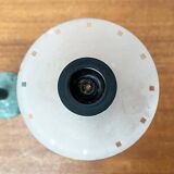 Vintage postmodern Italian wooden and stone candle holders, 1980s, set of 2.