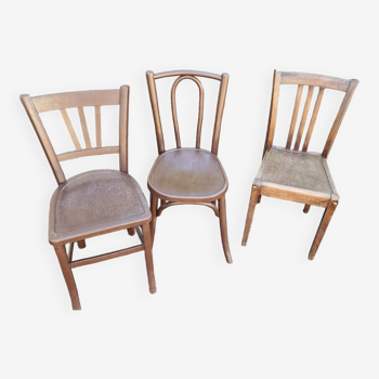 Lot de 3 chaises de bistrot