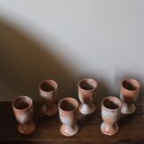 6 mazagrans en grès vintage