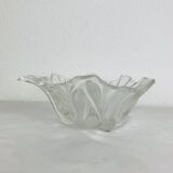 Vintage glass leaf salad bowl or fruit bowl