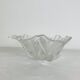 Vintage glass leaf salad bowl or fruit bowl