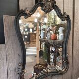 Black and gold baroque mirror