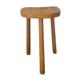 Ancien tabouret de traite tripode