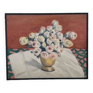 Peinture à l’huile - fleurs