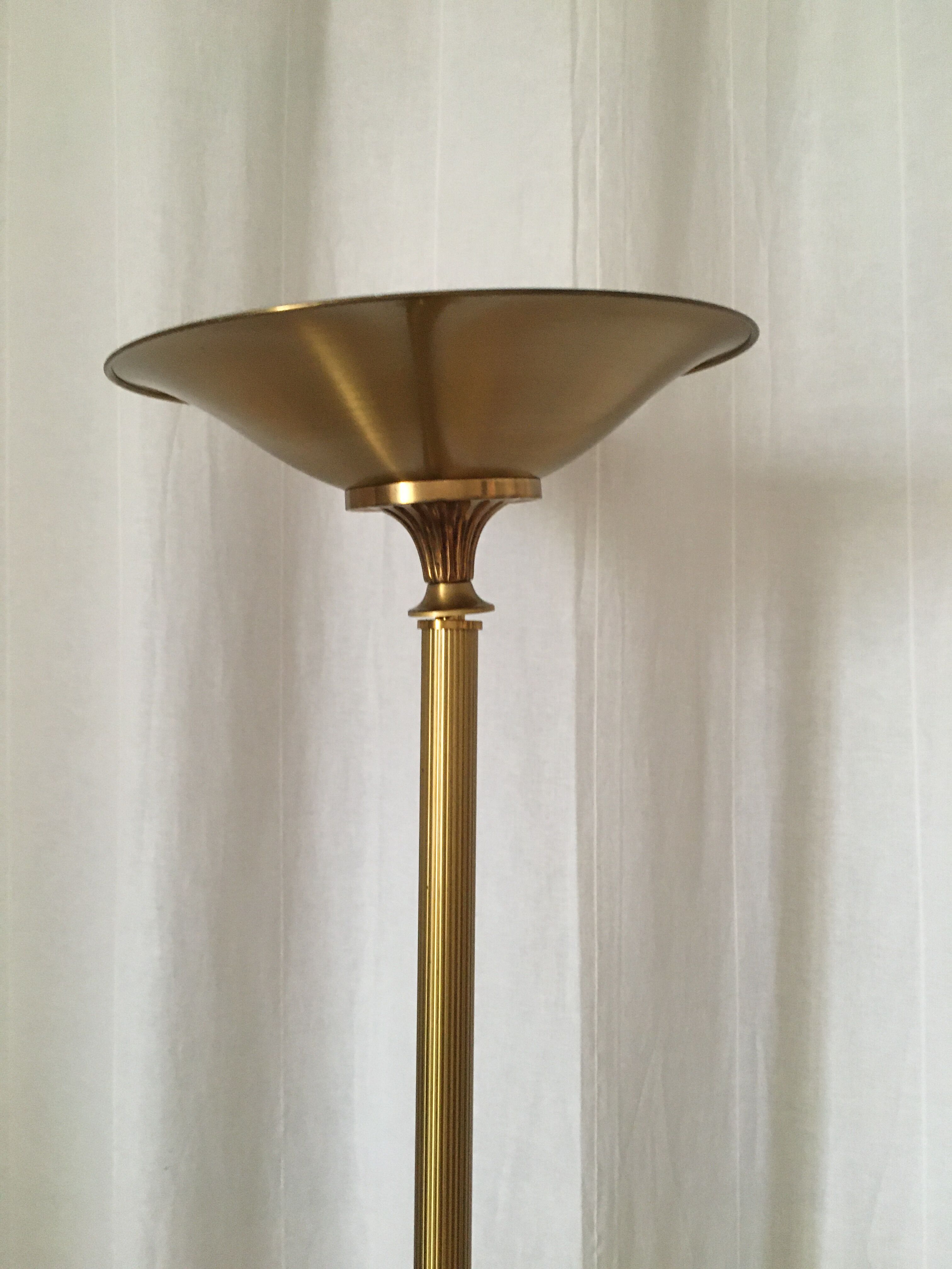 Louis XVI-style halogen lamppost in bronze and brass Lucien GAU