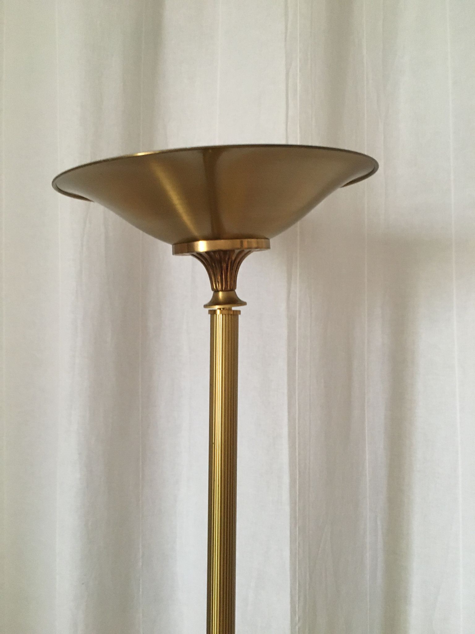 Louis XVI-style halogen lamppost in bronze and brass Lucien GAU