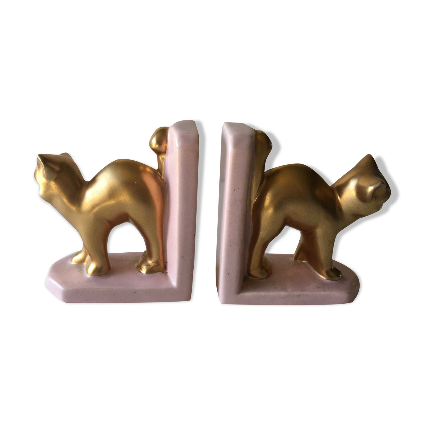 Paire De Serre Livres Animalier Chat Art Deco Signe Odyv Selency