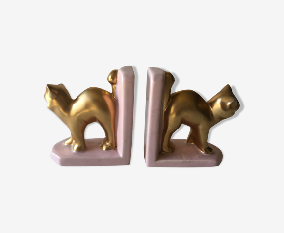 Paire De Serre Livres Animalier Chat Art Deco Signe Odyv Selency Paire De Serre Livres Animalier Chat Art Deco Signe Odyv Selency