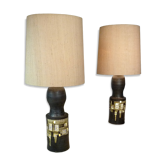 Lampes de table en céramique par Georges Pelletier pour Accolay France années 1960, ensemble de 2.