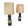 Ceramic table lamps by Georges Pelletier for Accolay France 1960s, Set of 2