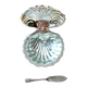 Chrome shell butter dish from the 70s