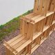 Pair of vintage pine "staircase" bookcase shelves - 1970s