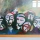 Oil on Canvas Abstract Painting Eros Bortolotti "The Leonka Returns to May"