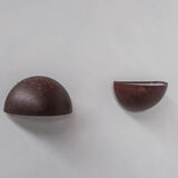 Pair of danish copper patinated wall lights