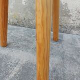 Pair of vintage pine tripod stools