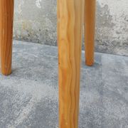 Pair of vintage pine tripod stools