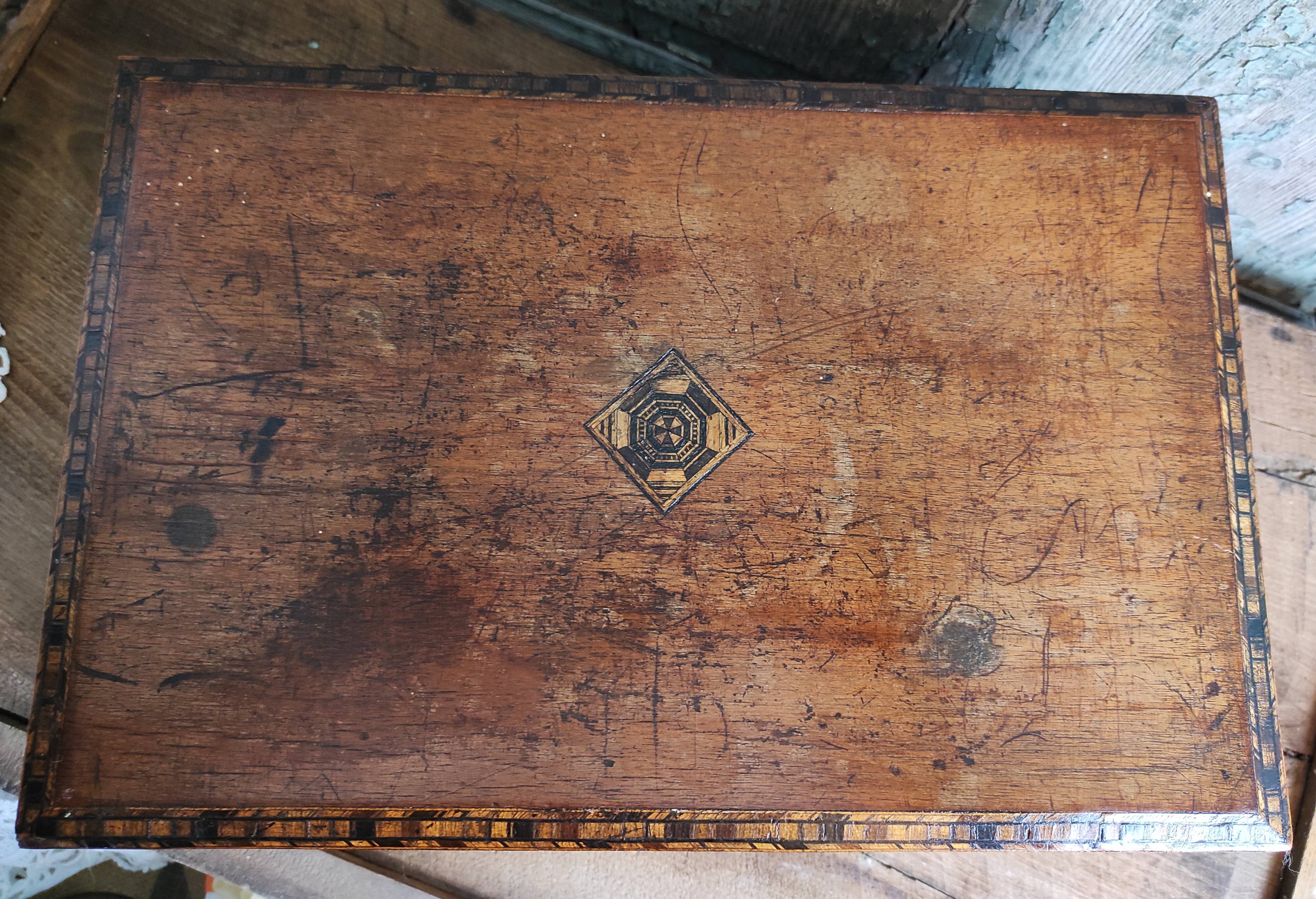 Antique English campaign writing box