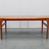 Table basse en teck restaurée par Johannes Andersen des années 1960 pour CFC Silkeborg, Danemark