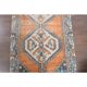 Vintage Turkish Oushak Handmade Wool Cotton Orange Runner Rug 116x250