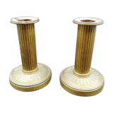 Paire de bougeoirs en bronze XIXe
