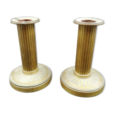 Paire de bougeoirs en bronze XIXe