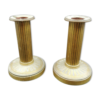 Pair of 19th-century bronze candlesticks