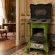 Cast iron stove and enamelled earthenware, Art Nouveau