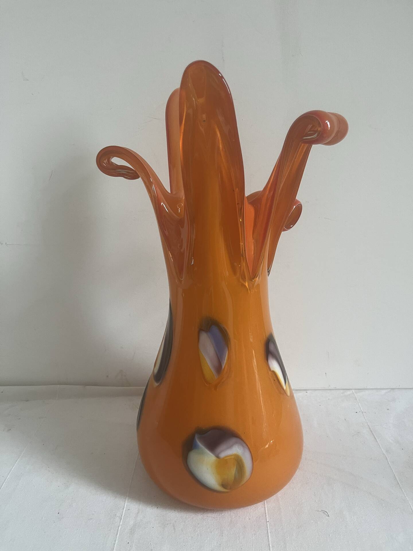 Large vintage blown glass vase Simais