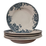 6 earthenware soup plates Moulin des Loups et Hamages