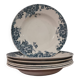 6 earthenware soup plates Moulin des Loups et Hamages