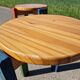 Set of 3 stackable pine stools