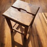 Antique wooden farm stool
