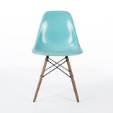 Turquoise Herman Miller Original Vintage Eames DSW Side Shell Chair