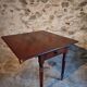 Table à abattants anglaise ancienne en acajou, fin XIXe siècle