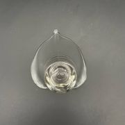 Photophore vintage en verre transparent en forme de fleur de calla – a